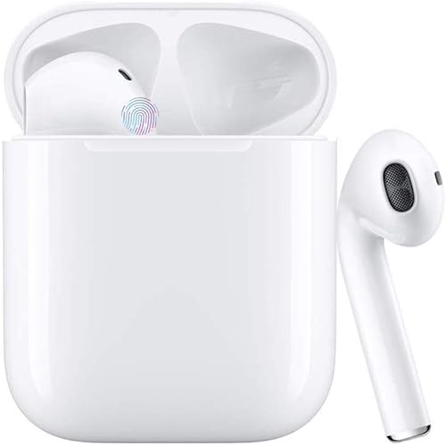 Bluetooth Headset Wireless Earbuds Bluetooth 5.0 Noise-Canceling Headphone Built-in Microphone IPX5 Waterproof Pop-up Automatically Paired and Compatible with Airpods/iPhone/Samsung/Android