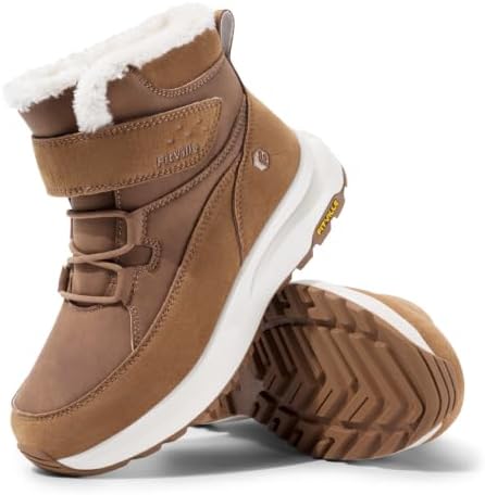 FitVille Damen Winterstiefel Extra Weit Winterschuhe Warm Gefütterte Kurzschaft Stiefel Rutschfeste Boots