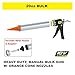 Albion Engineering Company DL-45-T17 Professional Line Special Deluxe Manual Bulk Caulking Gun with Metal Nozzle, Metal Adapter & 3 Orange Cone Nozzles, 20 oz