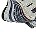 Dopro 11-Hole ST/Strat HSS Guitar Pickguard Humbucking Pickup No screw holes for American Ultra Series Strats Black 3 Ply