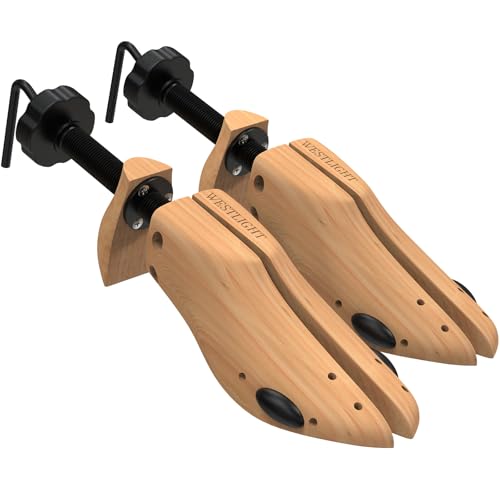 WEST LIGHT Shoe Stretcher Women，2-Way Wood Shoe Stretcher Shoe Tree for Wide Feet, Loosen Tight Shoes Women’s Size 5.5-10