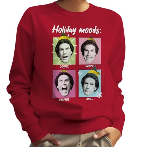 Elf Holiday Moods Adult and Kids Sized Crewneck Sweater