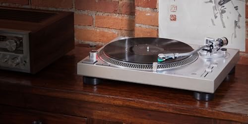 Audio-Technica LP120XUSBSV Direktangetriebener Plattenspieler (Analog und USB) Silber