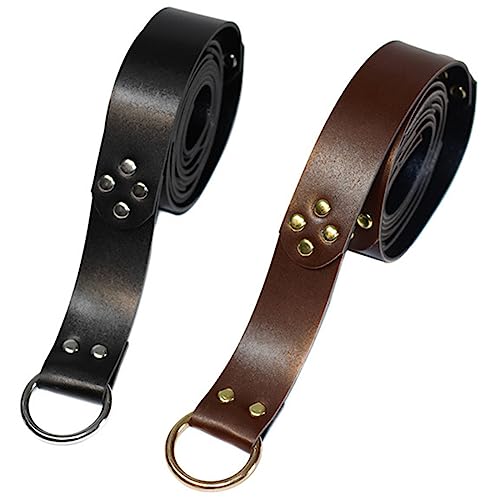 Punk Gürtel Nietengürtel Damen und Herren Doppelloch Gürtel mit Punk Style Cosplay Hip Hop Gürtel Rock Gürtel für Oder Gothic-Outfits Halloween Party – Bild 5