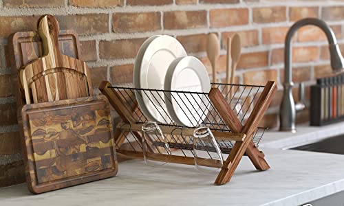 Escorredor Dobrável c/Madeira Teca, Stolf