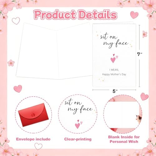 LIJUGITF Funny Mother's Day Card for Wife, Naughty Mothers Day Card Gift from Husband, Humorous Greeting Cards with Envelope, Hilarious Gifts Cards for Wife Girlfriend Fiancee — view 2