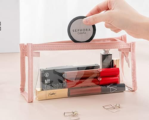 Clear Pencil Case See Through Pencil Case (Pink)