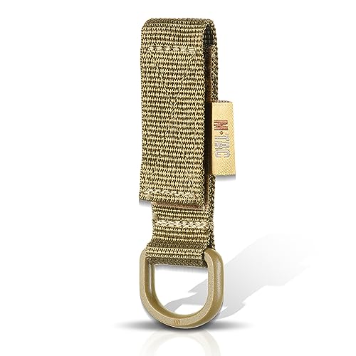 M-Tac Key Holder for Belt with D-Ring Key Clip - Tactical Key Chains for Mens - Molle Military Key Keeper (Coyote)