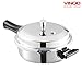 Vinod Platinum Triply Stainless Steel Pressure Cooker Junior - 3.5 Litre | SAS Bottom Pan Cooker | Induction and Gas Base Cooker | ISI and CE certified
