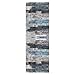 Ciicool 2x6 Washable Runner Rug, Modern Abstract Hallway Rugs Runner, Non-Slip Thin Accent Rug Lightweight Navy Grey Print Distressed Carpet for Laundry Entryway Bedroom Kitchen Bathroom Indoor