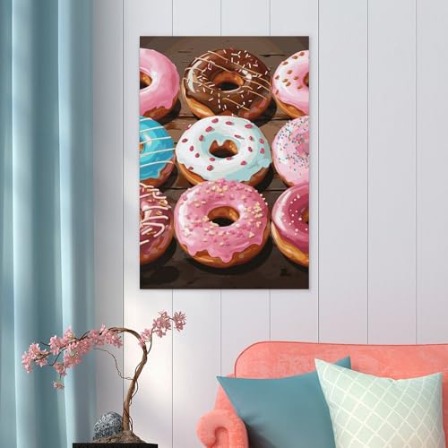 Affiches murales vintage beignets autocollants decoration chambre salon - 6