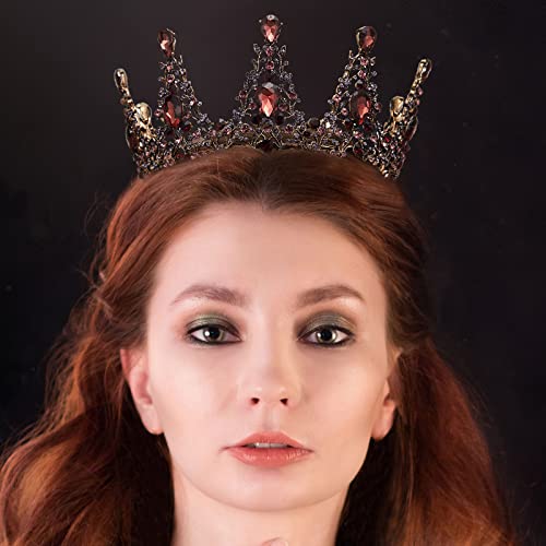 Aw Bridal Queen Crown For Women - Vintage Tiara Baroque Crown, Gothic Crown Headband For Wedding Party Quinceanera Pageant Birthday Christmas, Mulberry+Purple #TOP1