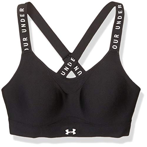 Under Armour Women's Limitless High Sports Bra , Black (001)/White , Medium