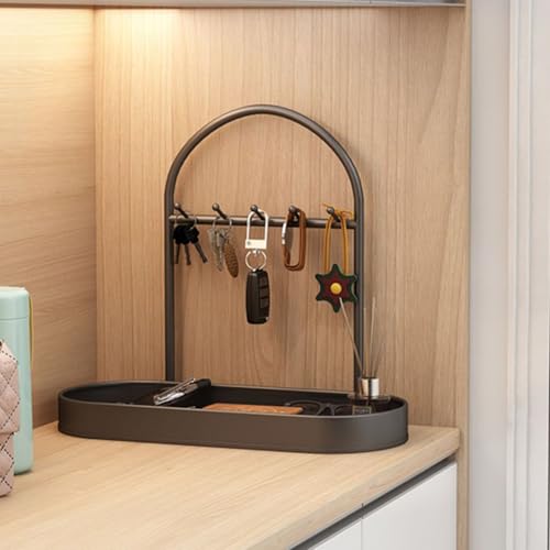 Miniatura 4 de Soporte Para Joyas - Organizador De Almacenamiento Con Ganchos Porta Llaves De Mesa De Para Collares, Pendientes, Pulseras, Hogar, Dormitorio, Dormitorio, Tocador, Niñas, Mujeres, Novia, E