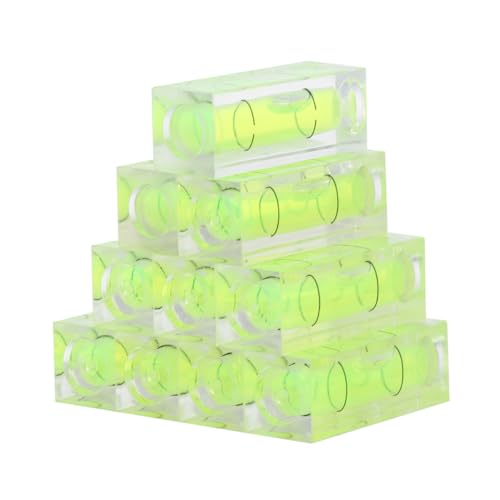 10 Niveles de burbuja de burbuja mini portátiles cuadrados verdes para carpintería 8