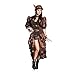 Produktbild Kostümplanet® Steampunk-Kostüm Deluxe Damen Kleid mit Bolero Jäckchen Größe 38