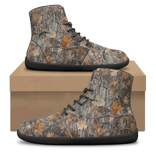 Image of Fashion Print Womens Mens High Top Barefoot Sneakers Flat Shoes