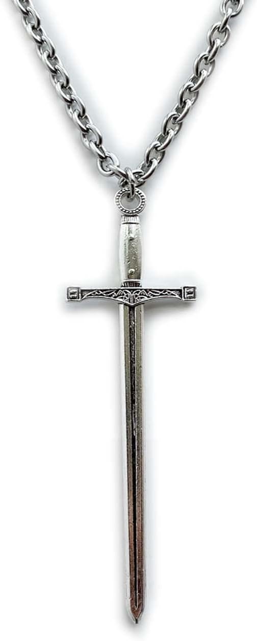 Stainless Steel Chain Pendant Necklace for Men Women Medieval Pendant Necklace