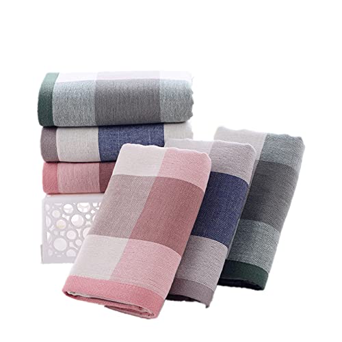 Toallas de mano absorbentes de algodón súper suave de gasa en rosa claro 5