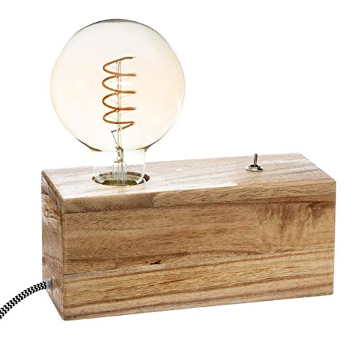 Atmosphera - Socle Ampoule en Bois Tibu La French Touch