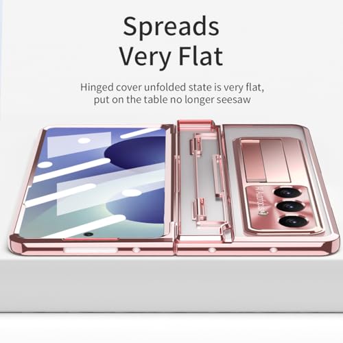 Funda Samsung Galaxy Z Fold 8 oro rosa con soporte para S Pen y protector de pantalla integrado 6