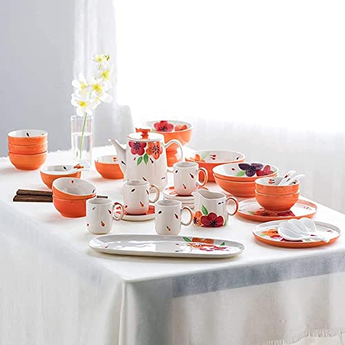 Servizio da tavola, per la casa o ristorante speciale, set da 27 pezzi, set da tavola in ceramica, set da tavola con… - immagine 5