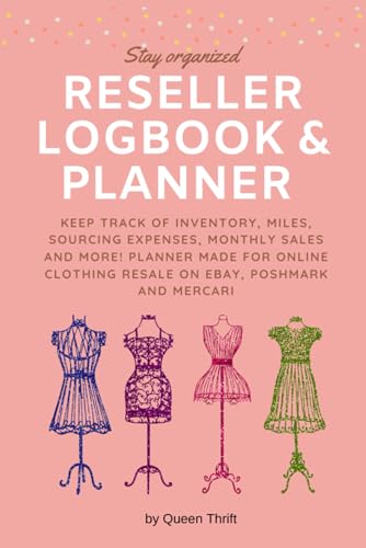 Reseller Logbook: Keep track of Inventory, Miles, Sourcing Expenses, Monthly sales and more! Planner made for Online Clothing Resale business on Bay, Poshmark and Mercari image 2
