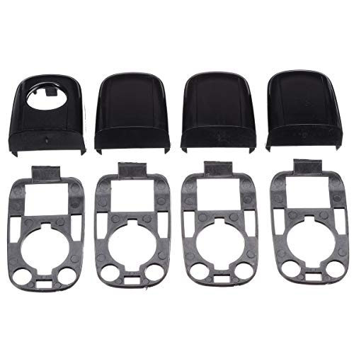 without brand Maniglia 8pcs Left Right Auto Copertura del Portello Tappo della Calotta di Protezione della Serratura Accessori for la Peugeot 307 / Citroen C2 C3