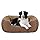 FURTIME Panier pour Chien Moyen Taille, Lit Chien Lavable, Antidérapant Coussin Anti-anxiété pour Petit Moyen Chiens et Chats, 63x53x20cm