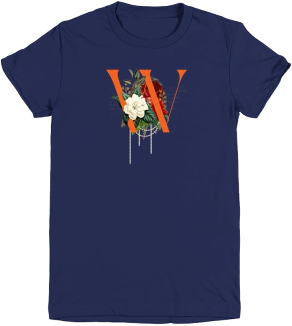 GenericMonogram Letter W youthtee Navy