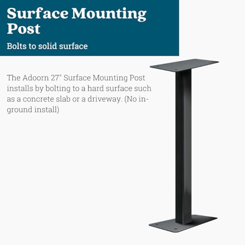 adoorn 27\" Surface Mounting Post for Easy Install Mailbox Use, 27\" x 4\" x 4\", Heavy Duty Mailbox Post, For use with mailbox - Thumbnail 7
