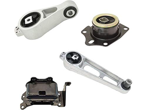 Engine Mount and Transmission Mount Kit 4 Piece Set - Compatible with 2001-2009 Chrysler PT Cruiser (Excluding Turbo Models)