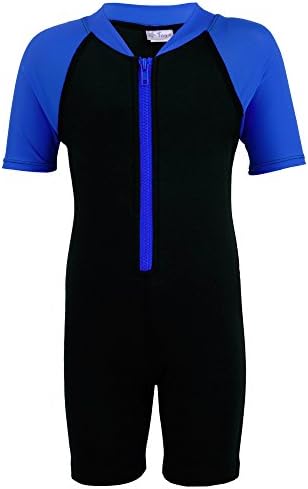 Tuga Boys Thermal Shorty 1.5mm Neoprene/Spandex Wetsuit 1-14 Years, UPF 50+