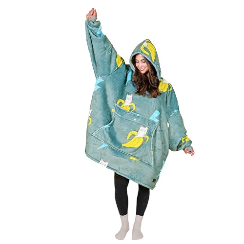 Tirrinia Oversized Sherpa Wearable Blanket Hoodie