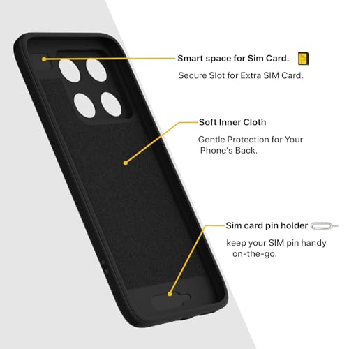 Image of Pikkme Back Cover for Motorola Moto Edge 70 Pro 5G Soft Matte Silicone Mag-Safe Design (Mag-Safe Not Support) Camera Protection | Slim Fit Bumper Cover (Black)