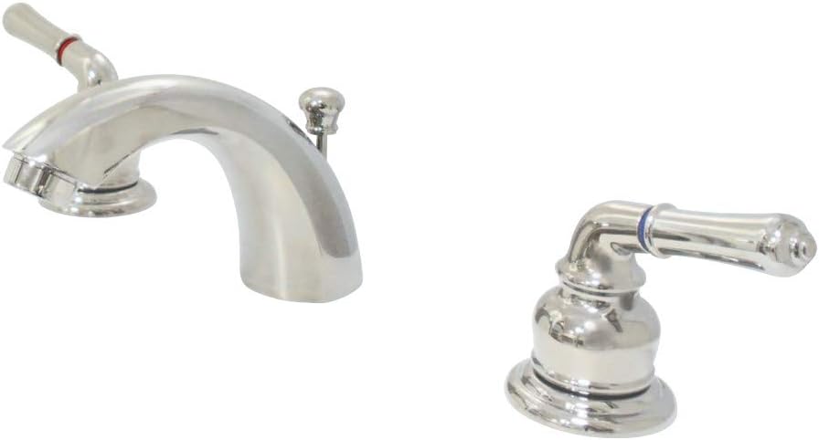 Kingston Brass Elements of Design Magellan EB954 Mini Widespread Lavatory Faucet with Retail Pop-Up, 4-Inch to 8-Inch, Polished Chrome/Brass