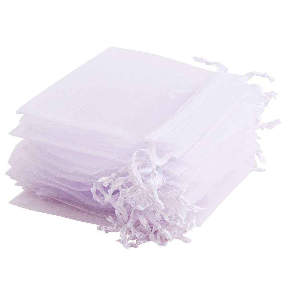 100 Sacs Organza 10x15cm Multicolores - Sachets Cadeaux Avec Cordon De Serrage