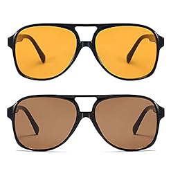 Alternative view of BUTABY Vintage Aviator Sunglasses for Women Men Retro 70s Glasses Classic Large Squared Frame UV400 Protection