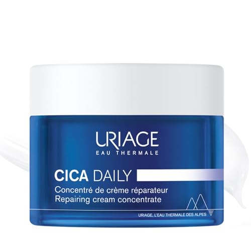 Uriage Cica-Daily Crema Reparadora Concentrada con Centella Asiática, Ácido Hialurónico y Vitamina B5 - Repara e Hidrata en 1 Aplicación - Sin Perfume - 96% Ingredientes de Origen Natural - 40ml