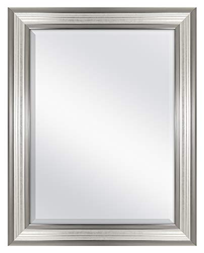 MCS 18x24 Inch Ridged Mirror, 23x29 Inch Overall Size, Silver (20579)