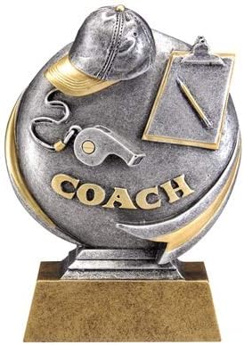 Express Medals (1-3-5 Pack) of 5 inch Motion Xtreme Coach Trophy Award with Engraved Personalized Plate