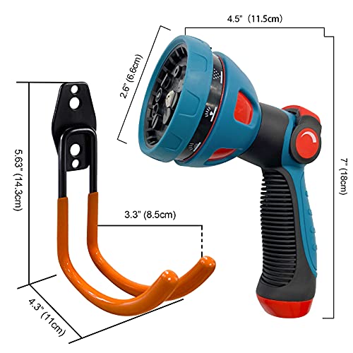 Tenozek Garden Hose Nozzle, Heavy Duty Water Hose Nozzle For Outdoor With 10 Adjustable Watering Patterns, High Pressure Sprayer With Flow Control, For Watering Plants & Lawns, Washing Cars & Pets #TOP1