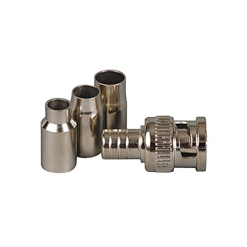 3' FT RG59 Coaxial Cable with Quick Connect F Connector Coaxial Molded Plug Each End Black RG-59 Coaxial Jumper Cable TV Video Extension Audio Plug Hook Up, 75 Ohm