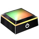ZRENJHUS LED Light Base for Glass Art Lighted Display Stand for 3D Crystal Square Multicolor Lighting Pedestal - Flat