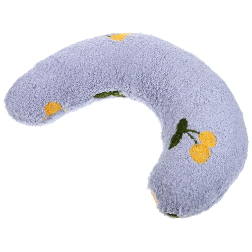 FUTUREORYY 型猫用枕 首サポート付き ネックプロテクター ペット用枕 フワフワで快適なデザイン おしゃれなインテリアに 猫の深い眠りをサポートする青色のクッション