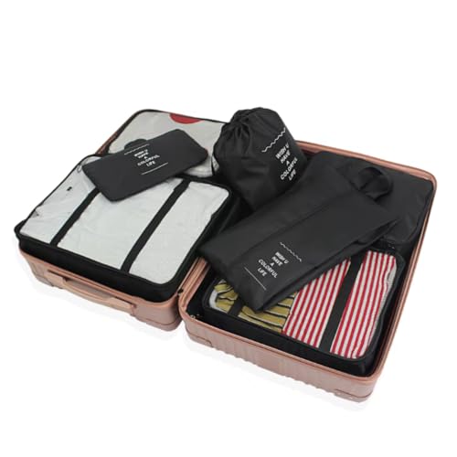 Kit Organizador de Malas Para Viagem Conjunto Organizador de Bagagem 7 Peças Bolsa Organizadora Para