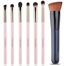 eyeshadow brush and foundation brush set, blending makeup brushes for concealer eyebrows eyeliner foundation make up brush...