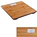 Digitale Personenwaage LCD-Display Körper-Waage Gewicht bis 180 kg Holz Digitalanzeige (Automatische Abschaltung, Digitalwaage, 100 g Schritte, Bambus)