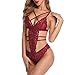 Produktbild Alwayswin Damen Sexy Bodysuit Frauen Body Dessous Lingerie V Ausschnitt Erotic Overall Spitze Reizwäsche Unterwäsche Rückenfrei Stringbody Nachtwäsche Babydoll Lingerie