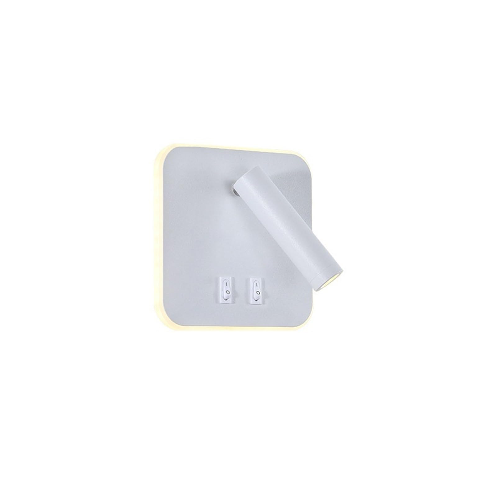 Applique liseuse de chevet contre la fatigue oculaire, lampe murale carrée blanche en acrylique
